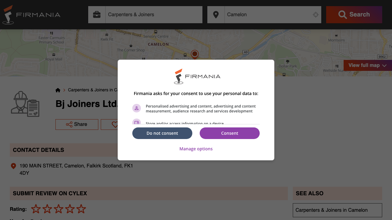 BJ JOINERS LTD. website preview