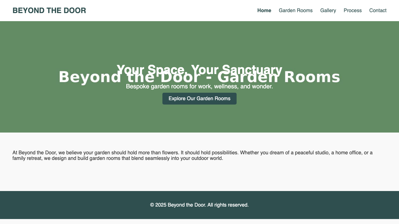 BEYOND THE DOOR LIMITED website preview