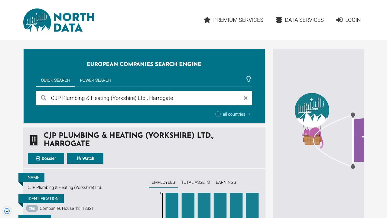 CJP PLUMBING & HEATING (YORKSHIRE) LTD website preview