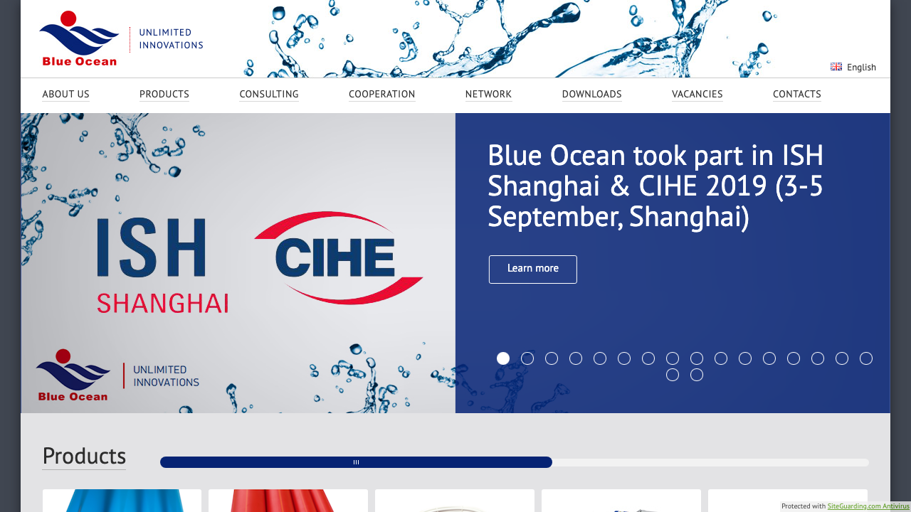 BLUE OCEAN PRODUCTS LTD website preview