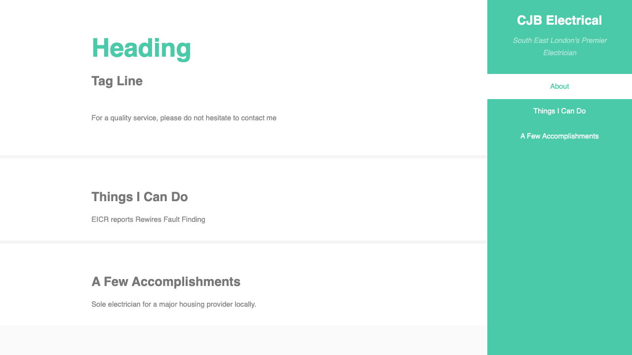CJB ELECTRICAL LONDON LTD website preview