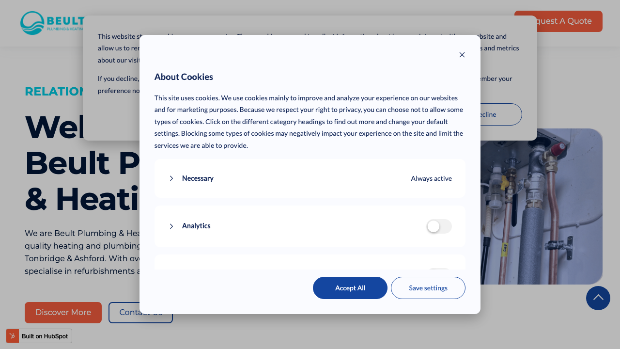 BEULT PLUMBING AND HEATING LIMITED website preview