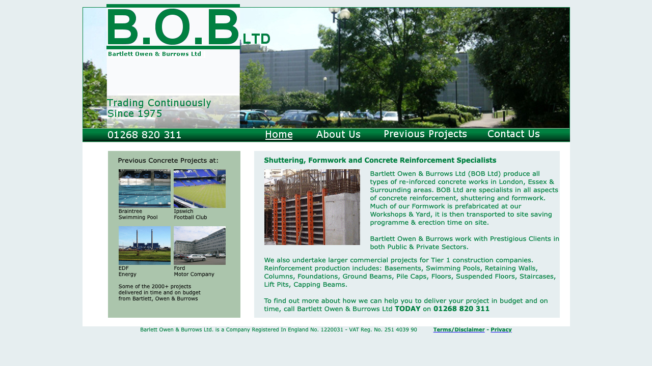 BARTLETT, OWEN & BURROWS LIMITED website preview