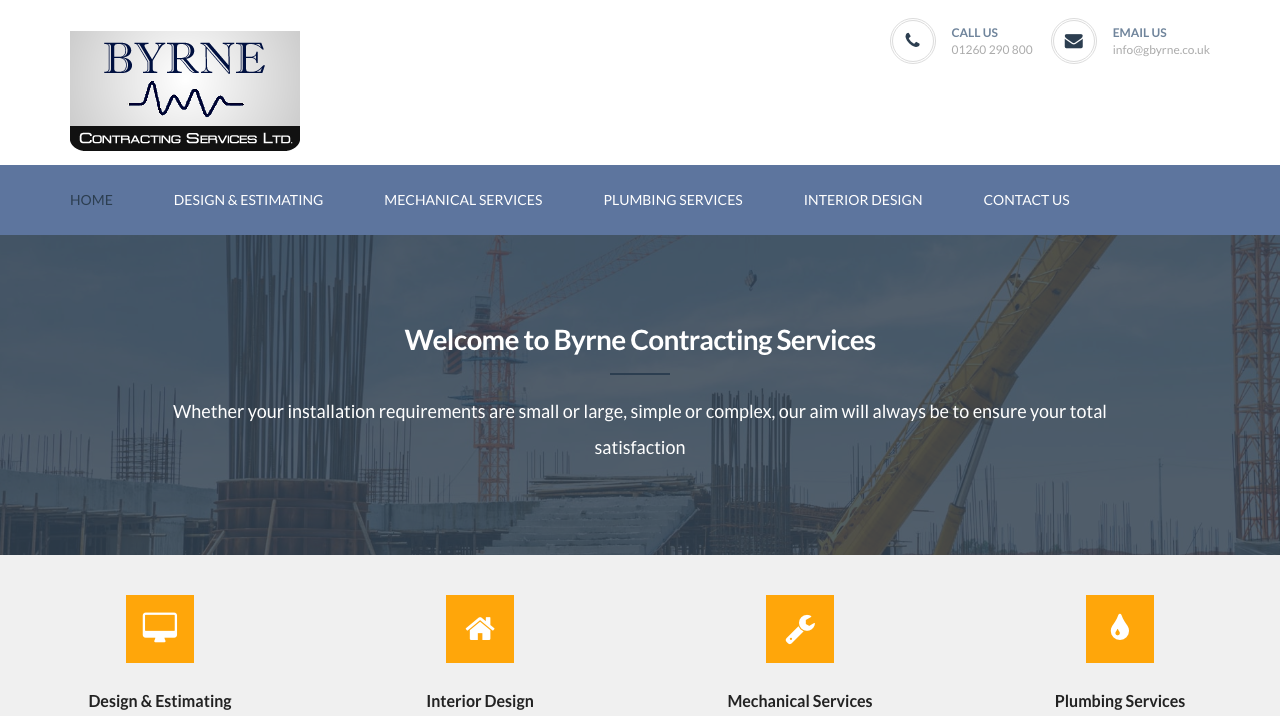 BYRNE MECHANICAL SERVICES LTD. website preview