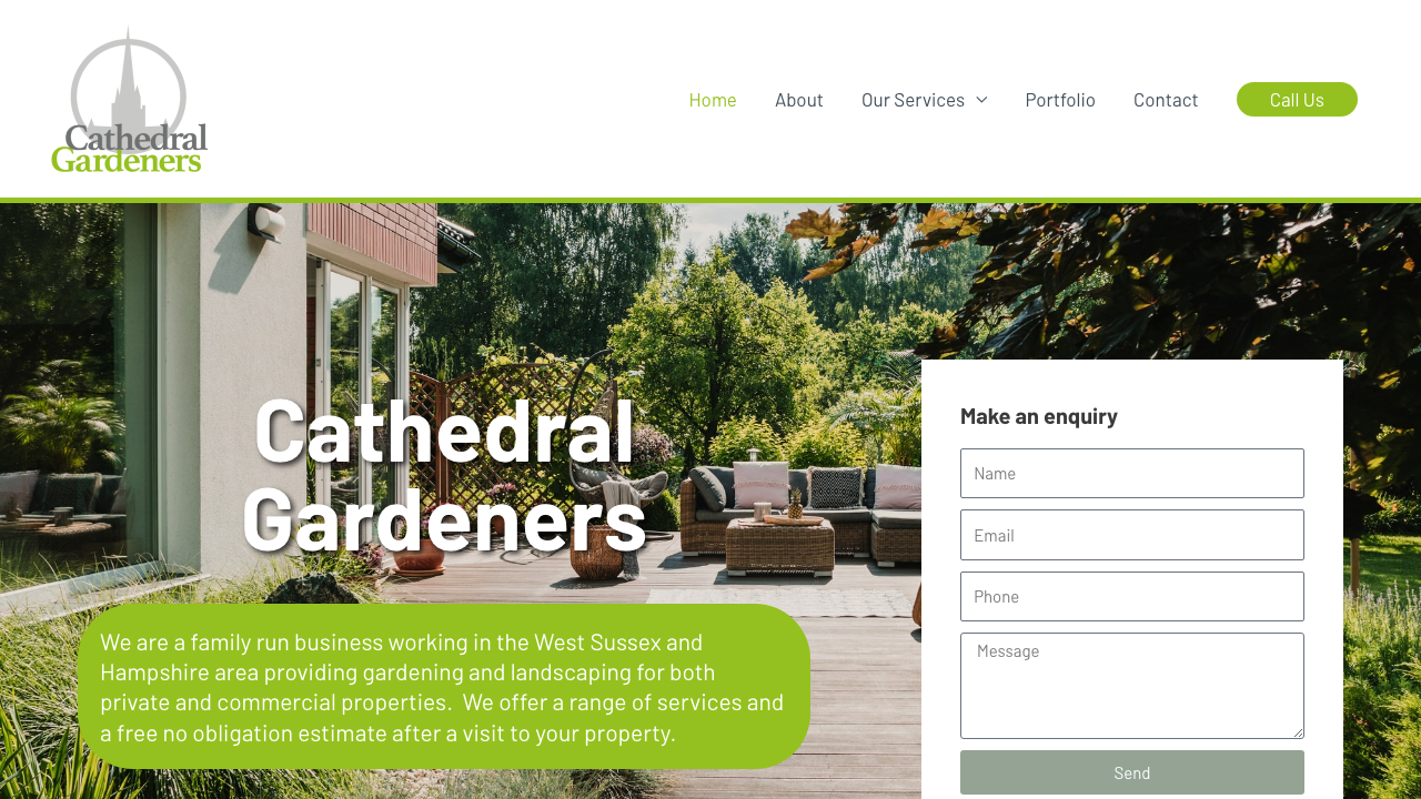 CATHEDRAL GARDENERS LTD website preview