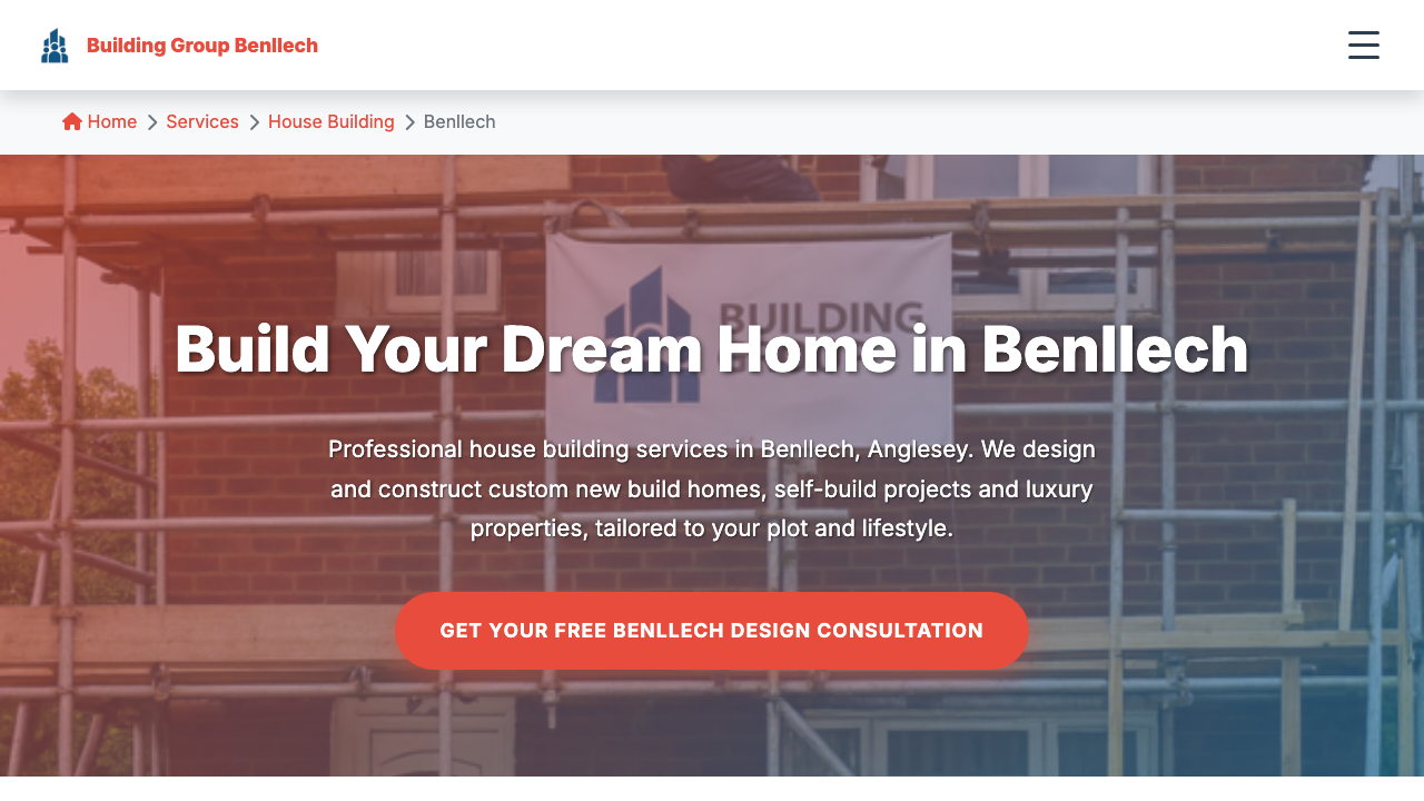 BENLLECH BUILDERS LIMITED website preview