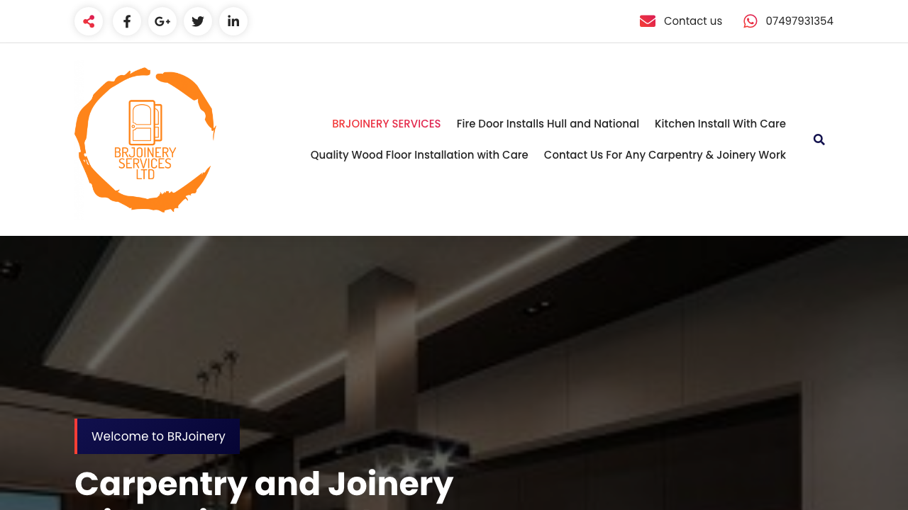 BR JOINERY LIMITED website preview