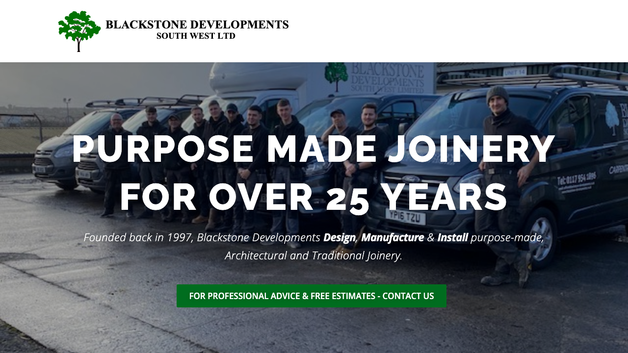 BLACKSTONE DEVELOPMENTS (SOUTH WEST) LTD. website preview