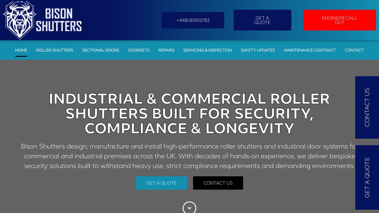 BISON SHUTTERS LTD website preview