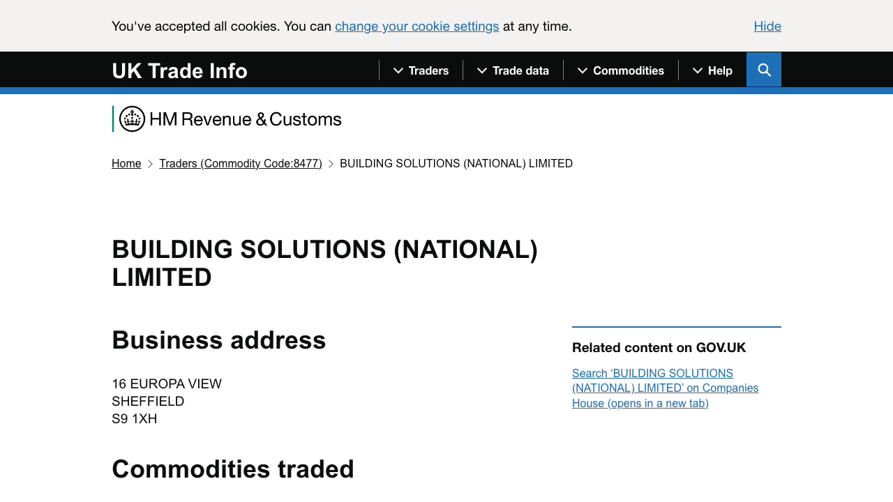 BUILDING SOLUTIONS (NATIONAL) LIMITED website preview