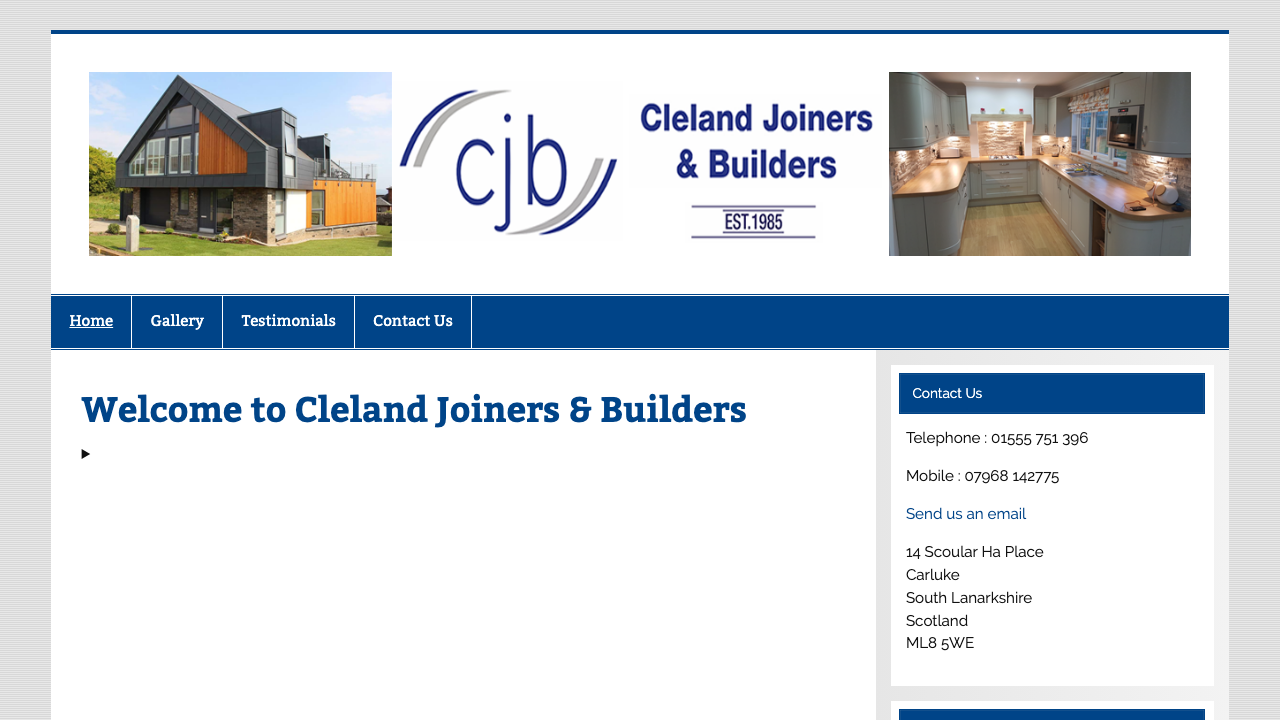 CLELAND JOINERS AND BUILDERS LIMITED website preview