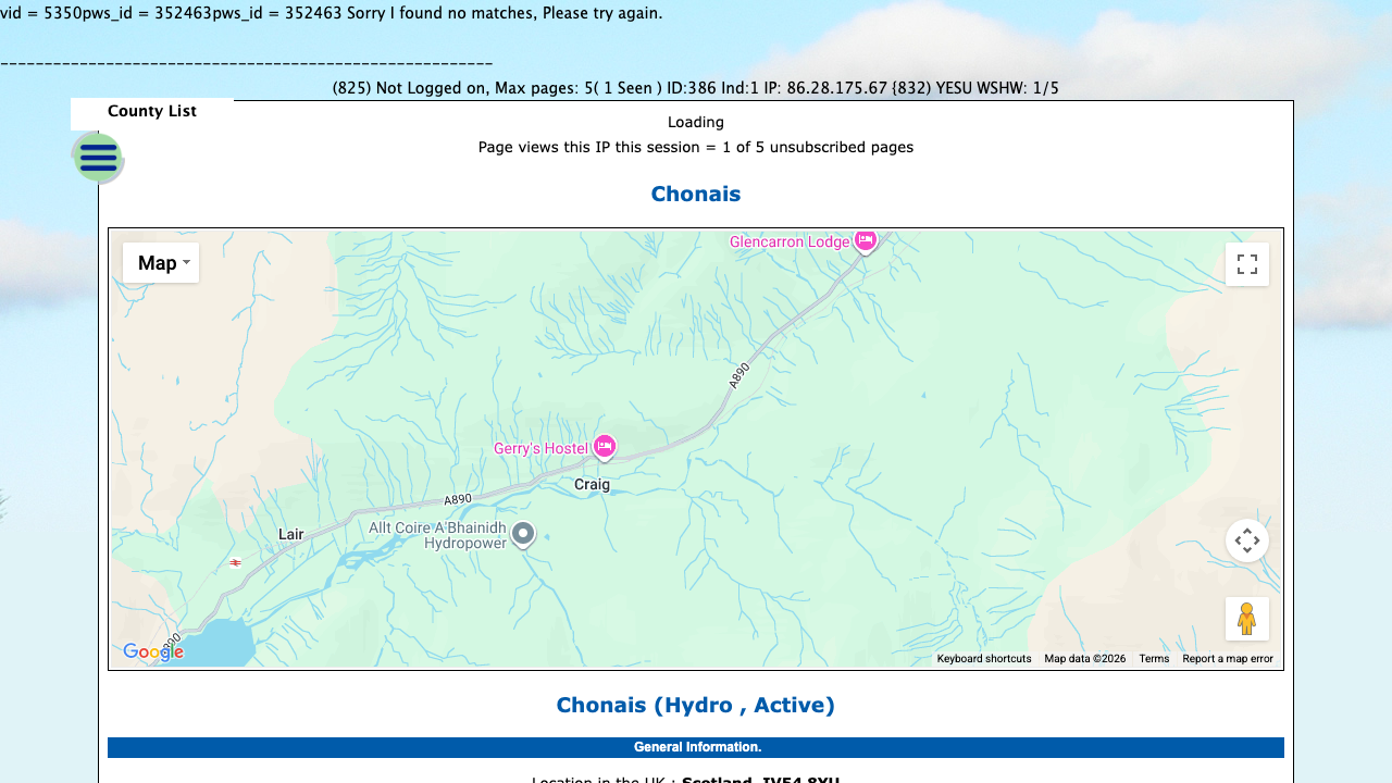 CHONAIS HYDRO LIMITED website preview