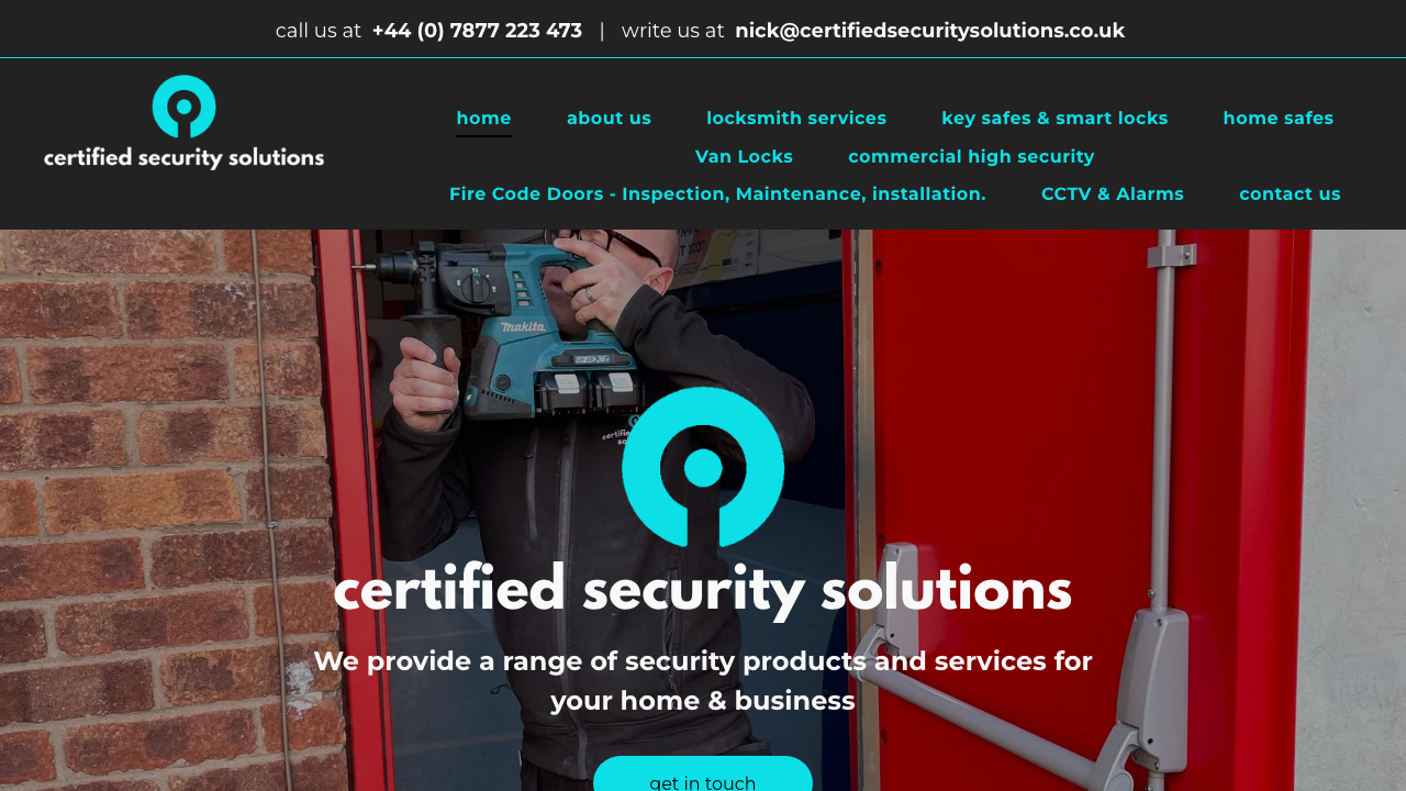 CERTIFIED SECURITY SOLUTIONS LTD website preview