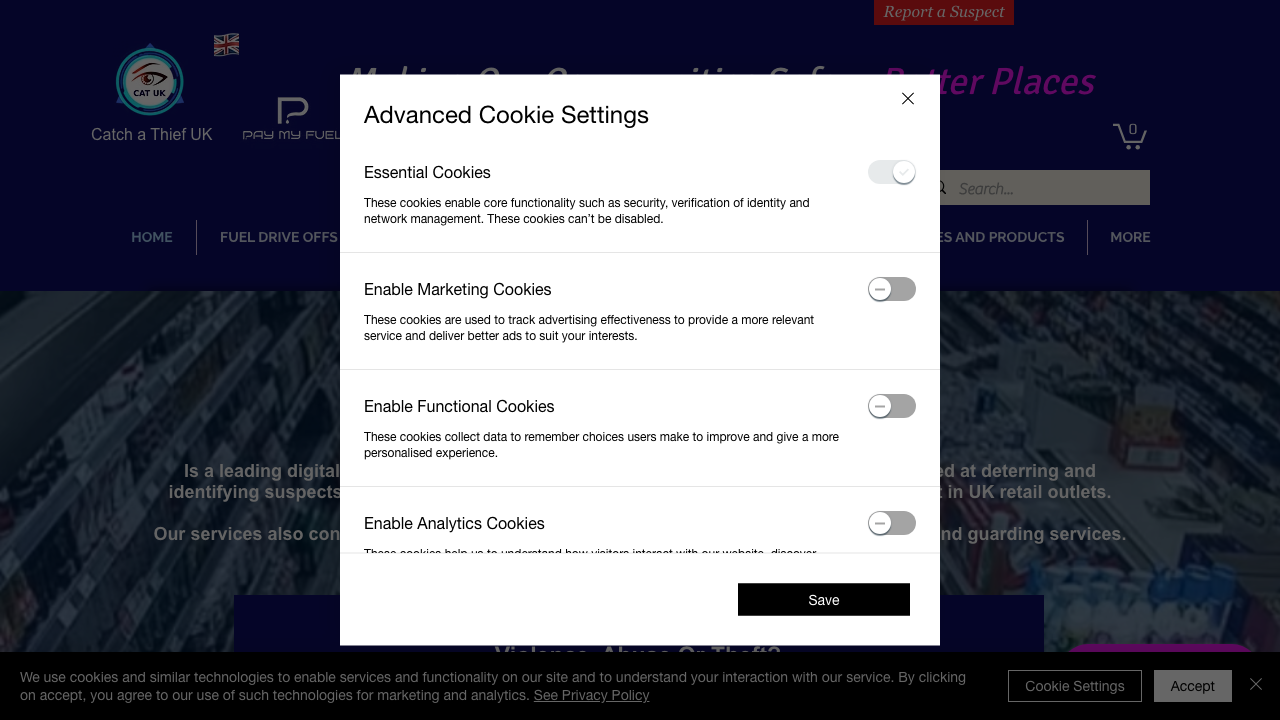 CATCH A THIEF UK LTD website preview