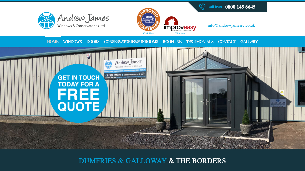 ANDREW JAMES WINDOWS & CONSERVATORIES LIMITED website preview