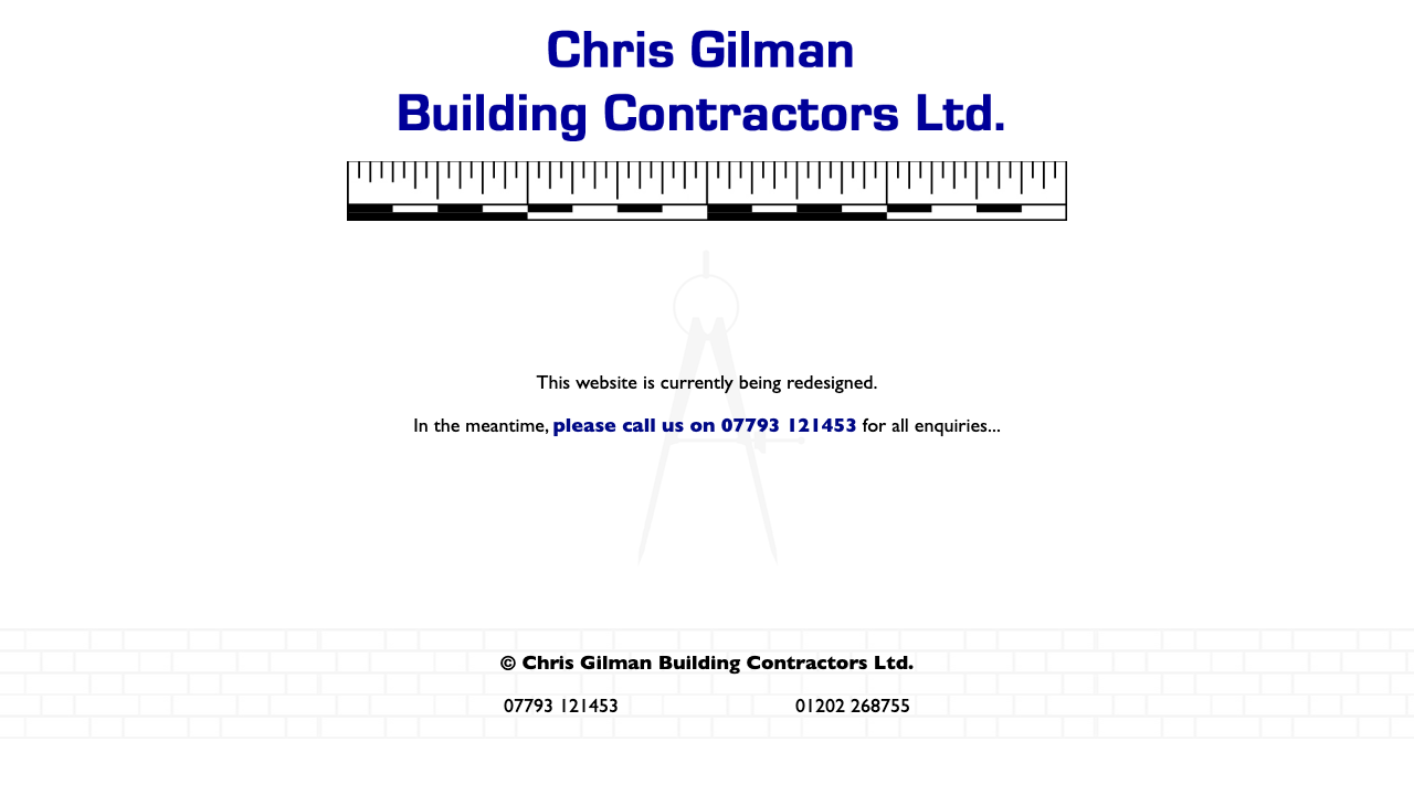 CHRIS GILMAN BUILDING CONTRACTORS LIMITED website preview