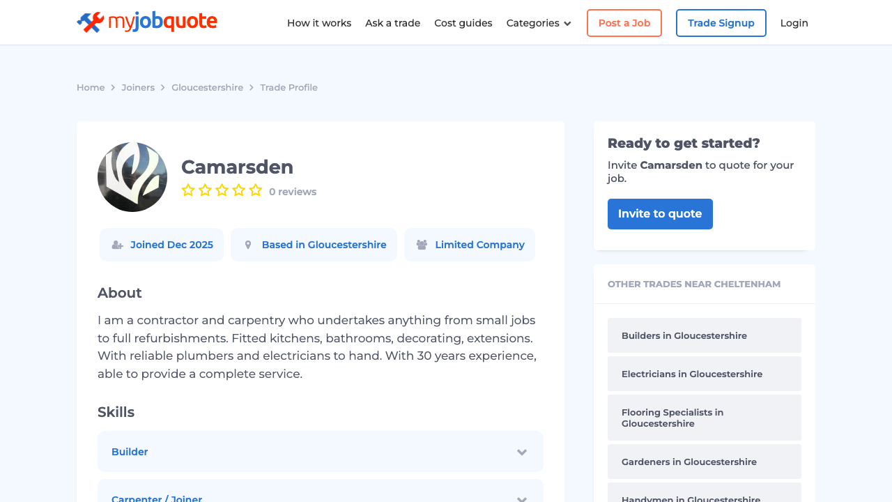 CAMARSDEN LTD website preview