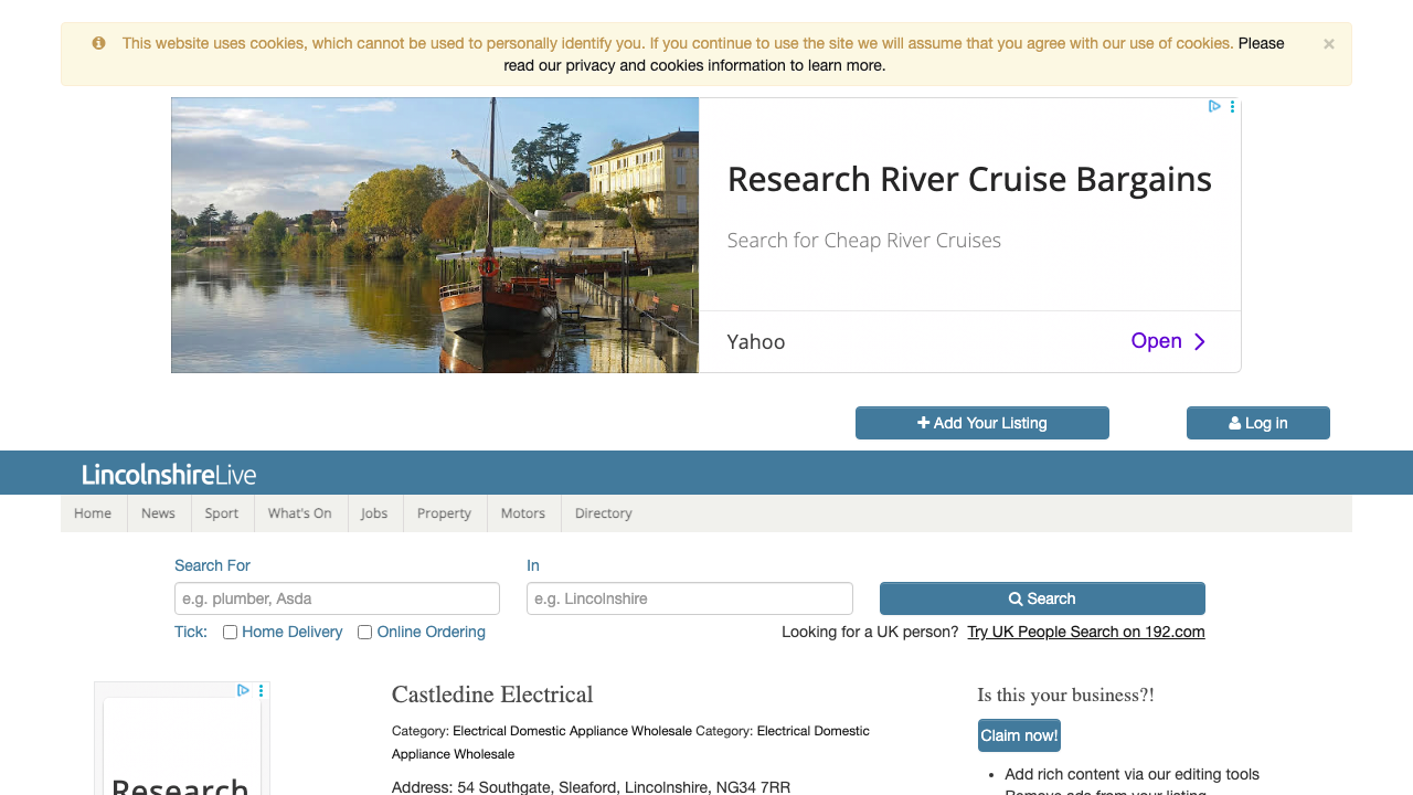 CASTLEDINES ELECTRICAL LIMITED website preview