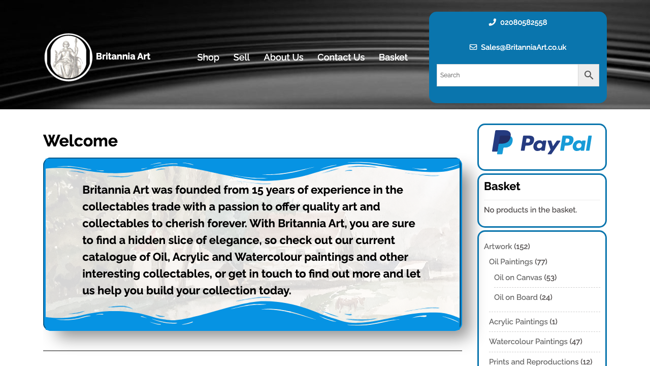 BRITANNIA ARTS & DECORS LTD website preview