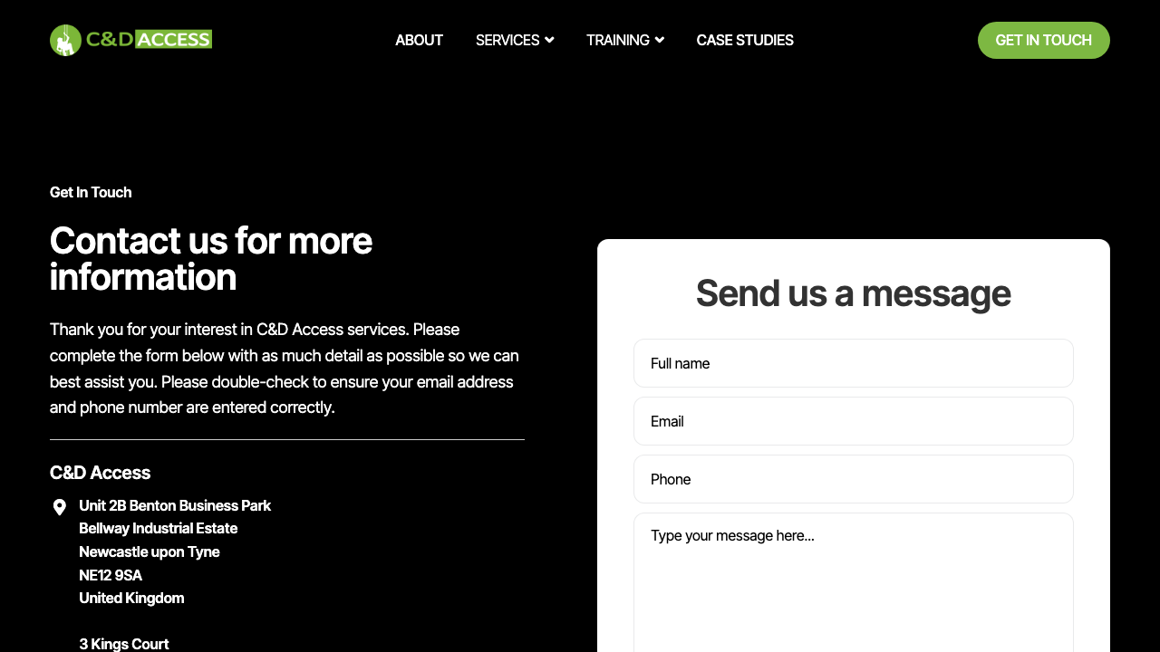 CJD ACCESS SOLUTIONS LIMITED website preview