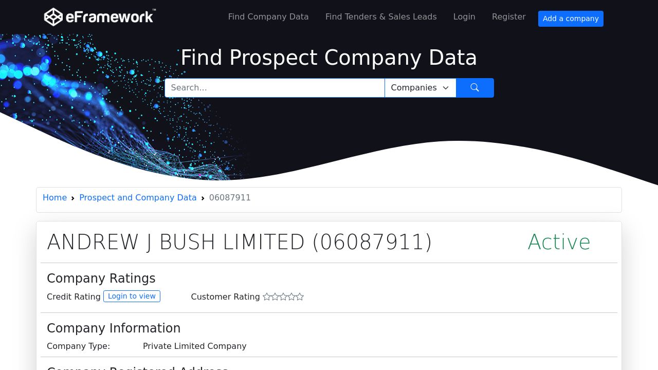 ANDREW J BUSH LIMITED website preview