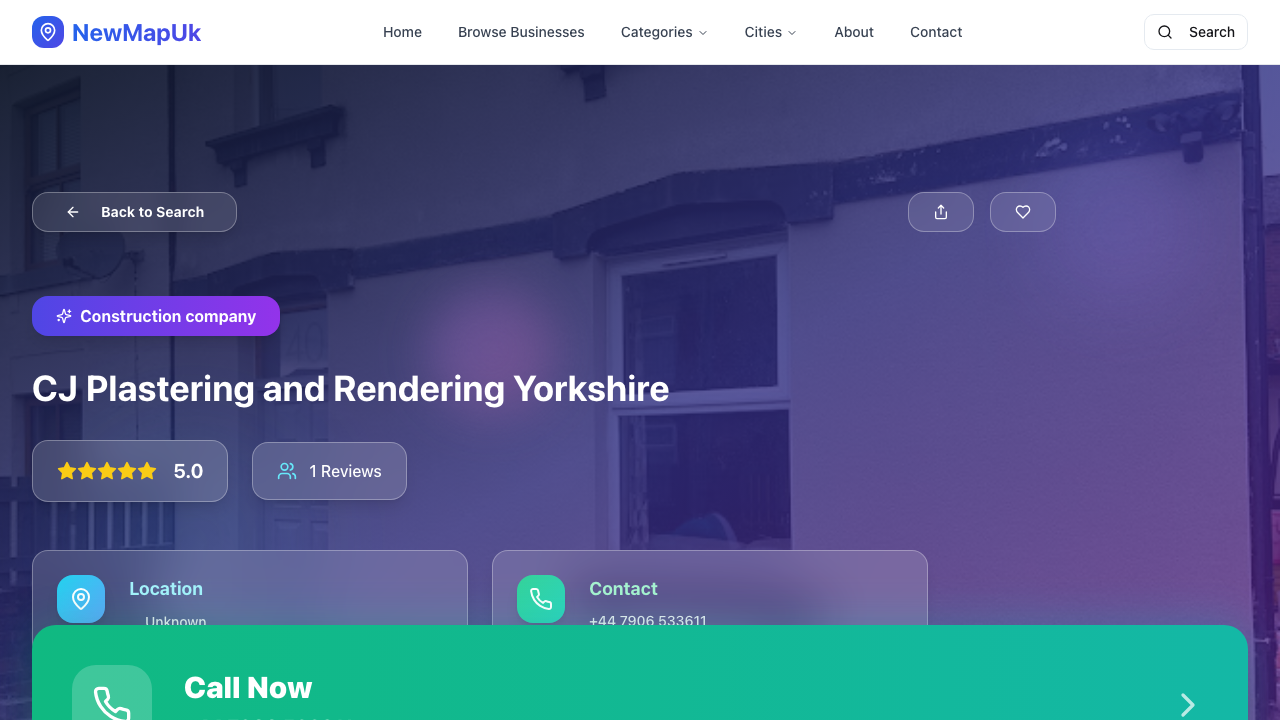CJ RENDERING & CONSTRUCTION LTD website preview