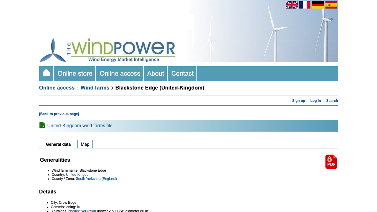BLACKSTONE EDGE WIND FARM LIMITED website preview