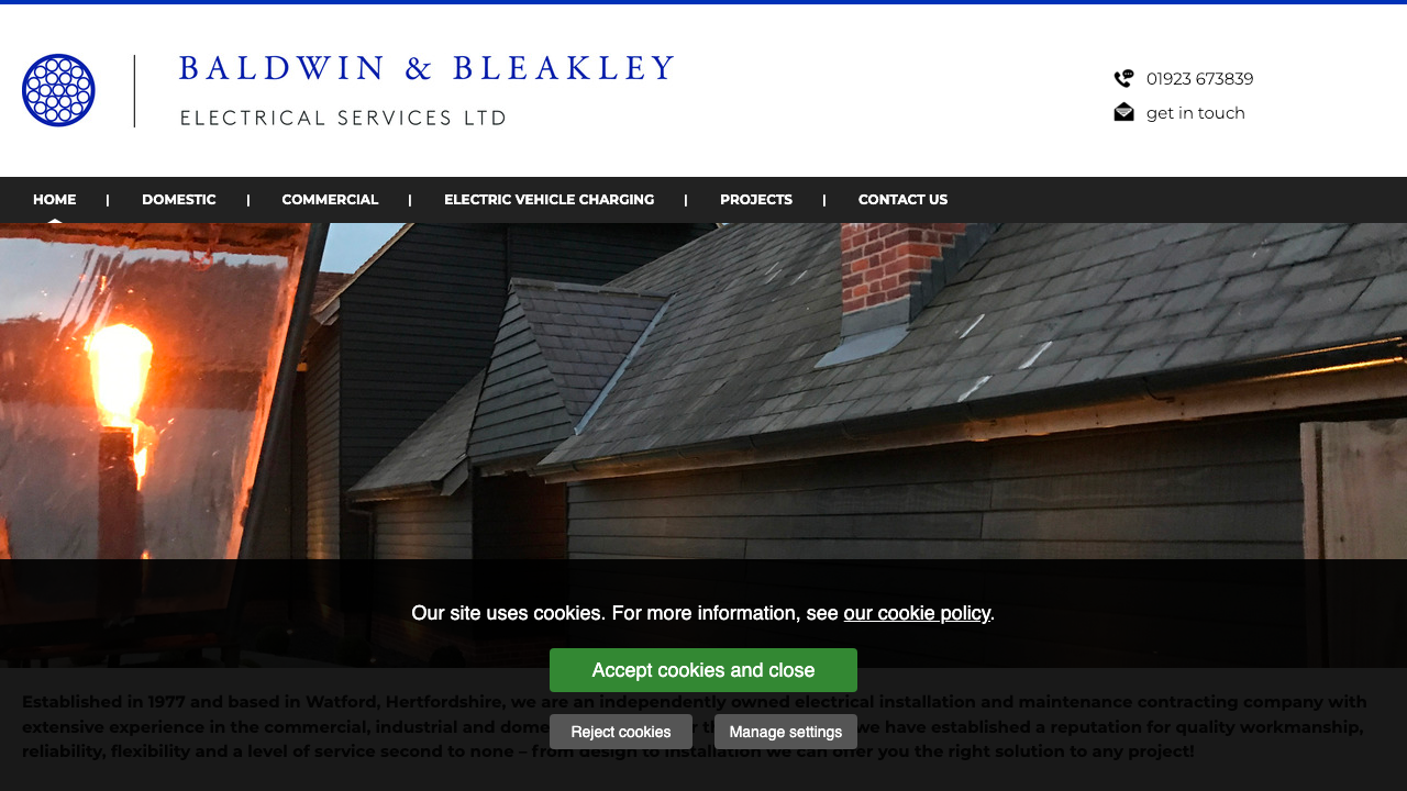 BALDWIN & BLEAKLEY ELECTRICAL SERVICES LIMITED website preview