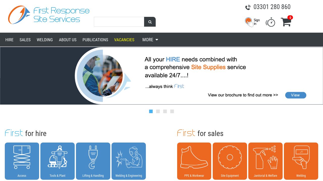 FIRST RESPONSE SALES LIMITED website preview