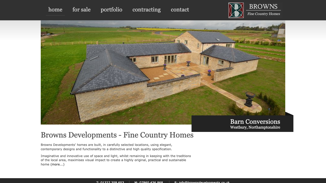 BROWNS DEVELOPMENTS LIMITED website preview