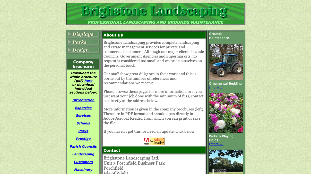 BRIGHSTONE LANDSCAPING LIMITED website preview