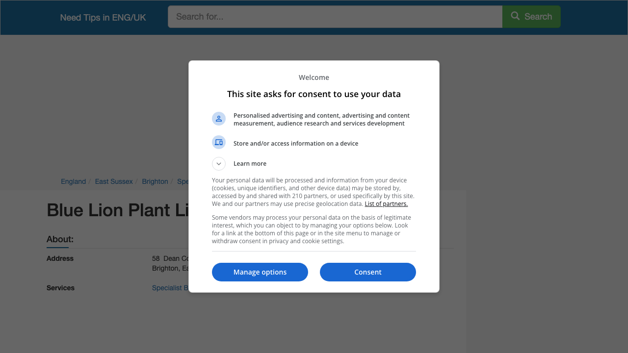 BLUE LION PLANT LIMITED website preview