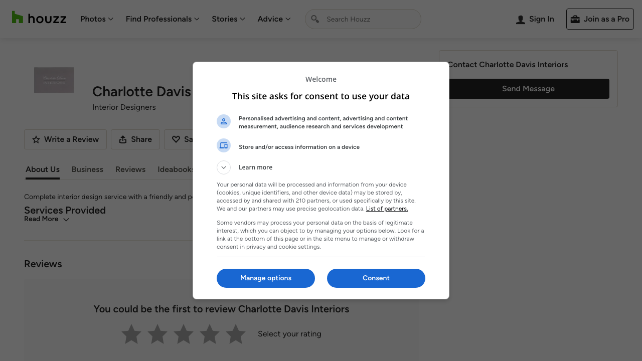 CHARLOTTE DAVIS INTERIORS LTD website preview