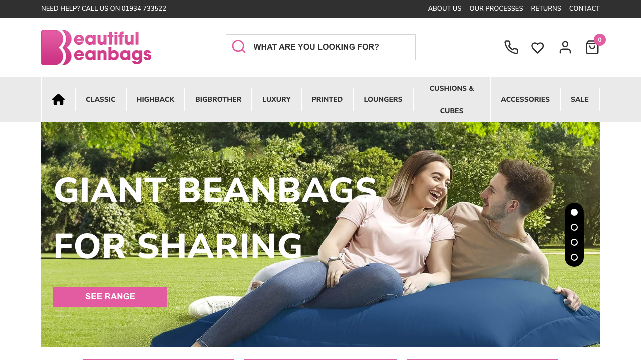 BEAUTIFUL BEAN BAGS LIMITED website preview