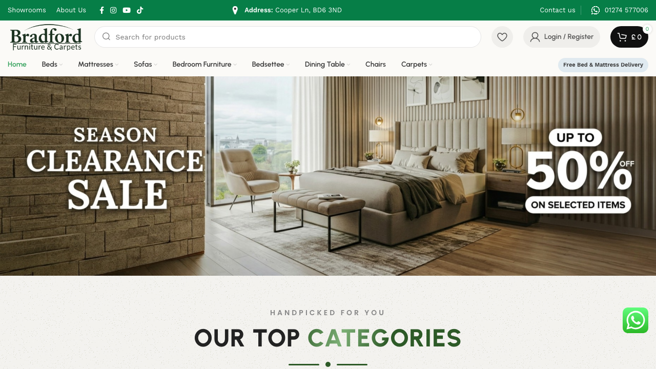 BRADFORD CARPETS LTD website preview