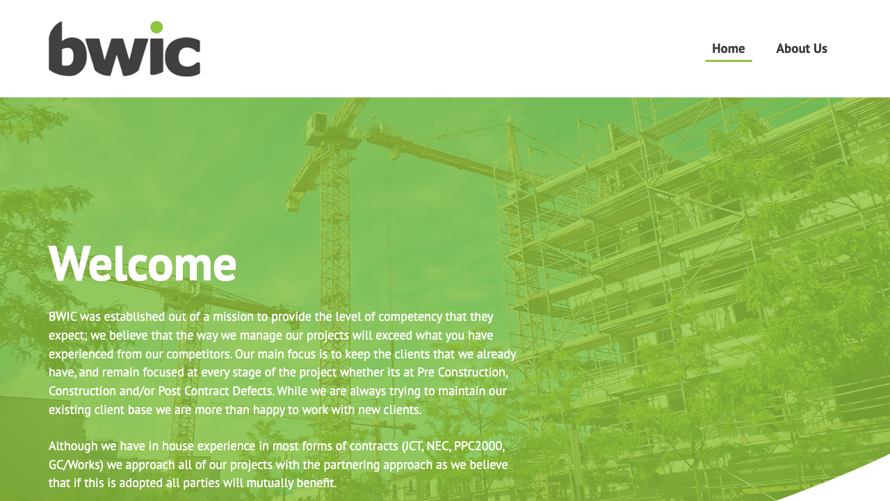 BWIC LTD website preview