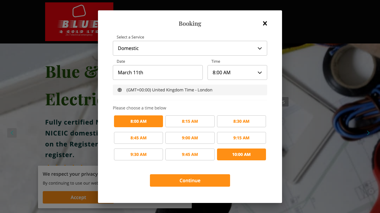 BLUE & GOLD LTD website preview