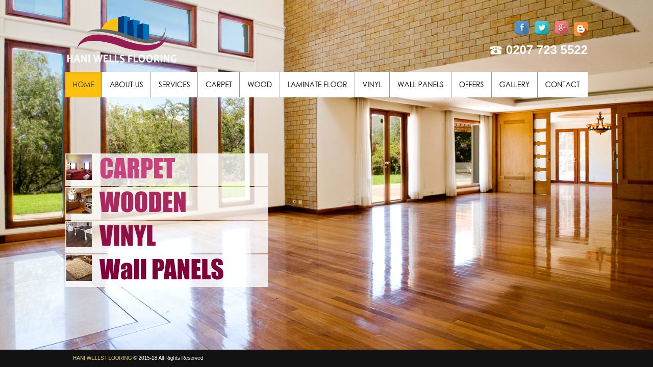 HANIWELL'S FLOORING LTD website preview