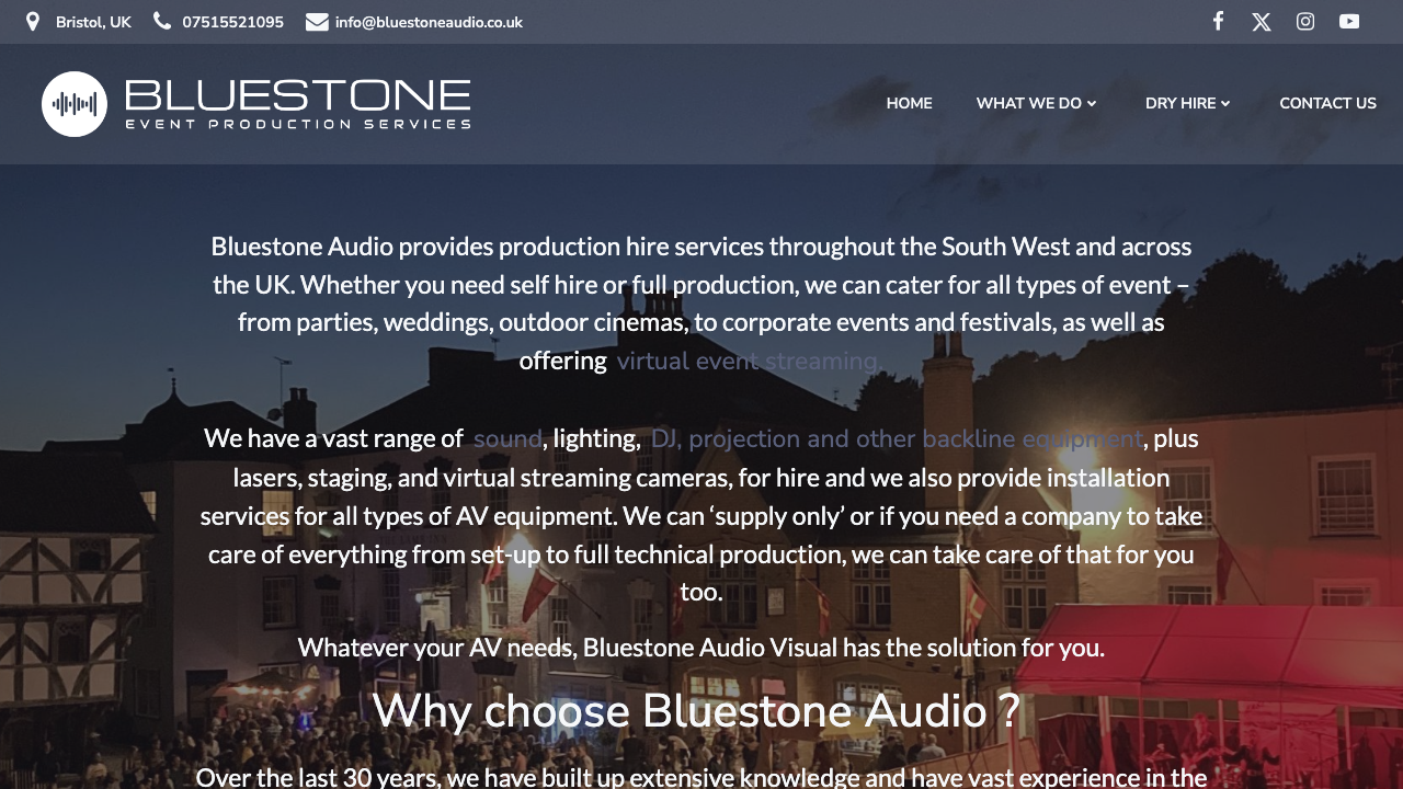 BLUESTONE SERVICES (BRISTOL) LTD website preview