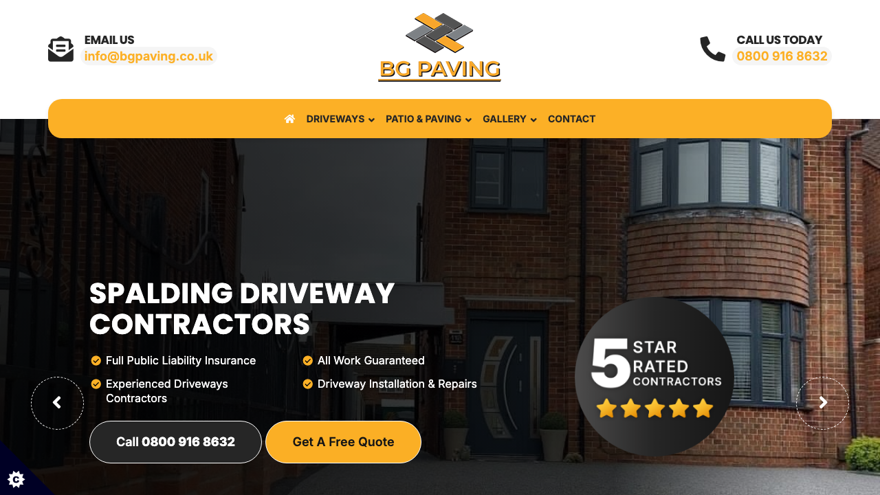 BG PAVING LTD website preview
