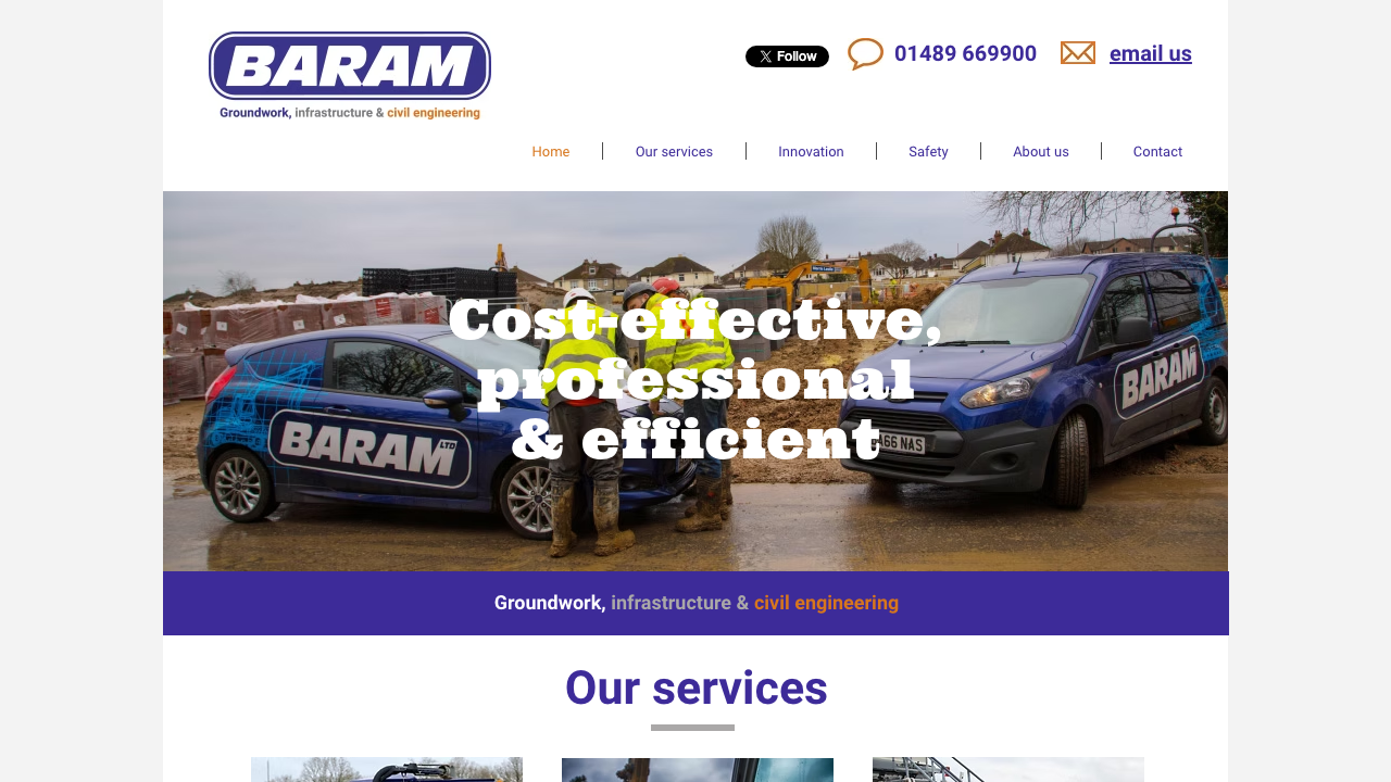 BARAM LIMITED website preview