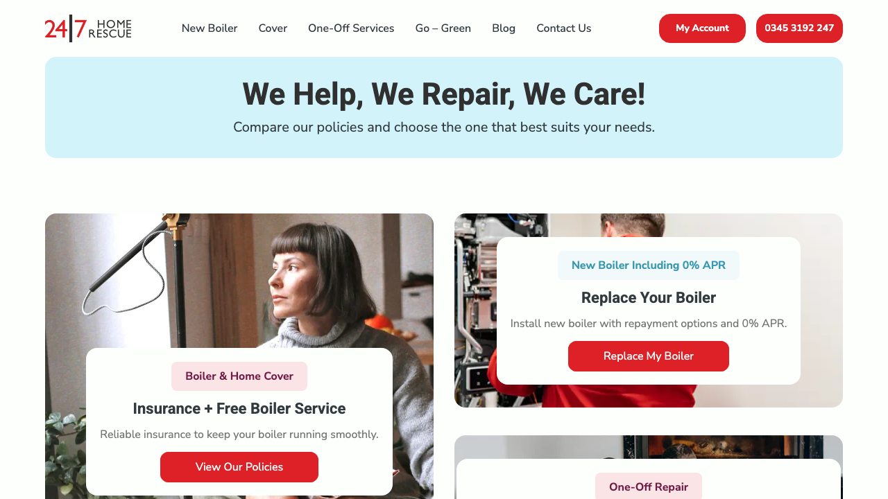 BOILERREPAIR247 LTD website preview