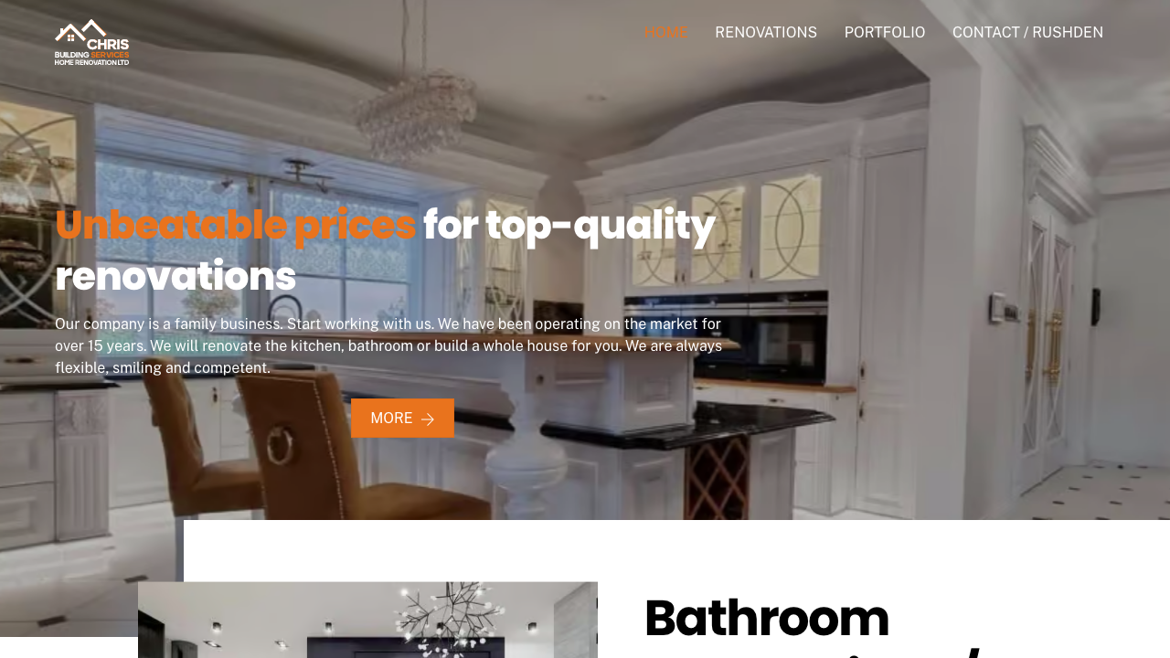 CHRIS BUILDING SERVICES BATHROOM RENOVATION LTD website preview