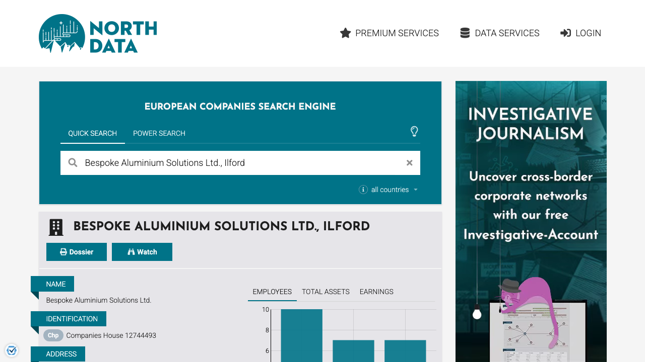 BESPOKE ALUMINIUM SOLUTIONS LTD website preview