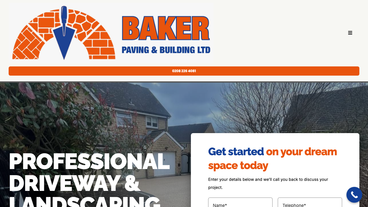 BAKER PAVING & BUILDING LTD website preview