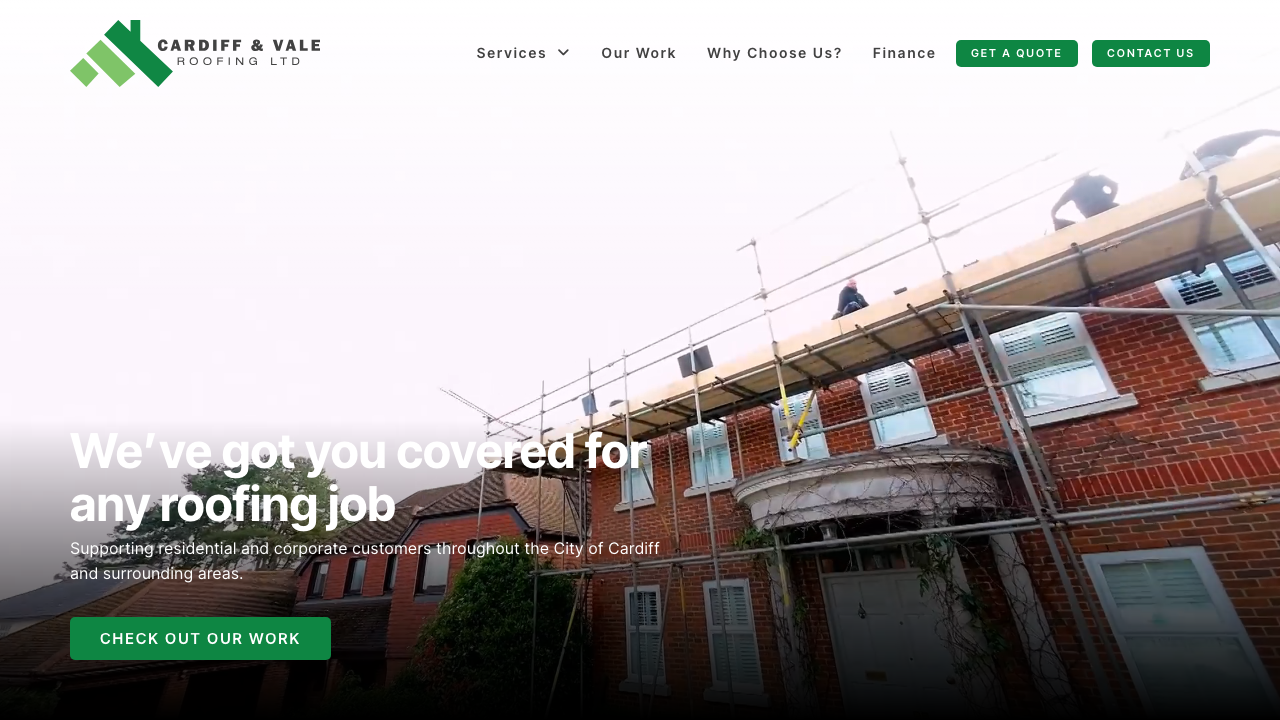 CARDIFF AND VALE ROOFING LTD website preview