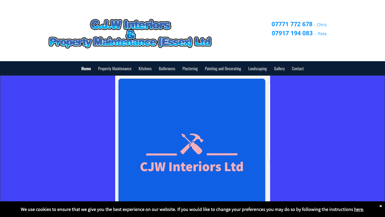 CJW INTERIORS & PROPERTY MAINTENANCE (ESSEX) LIMITED website preview