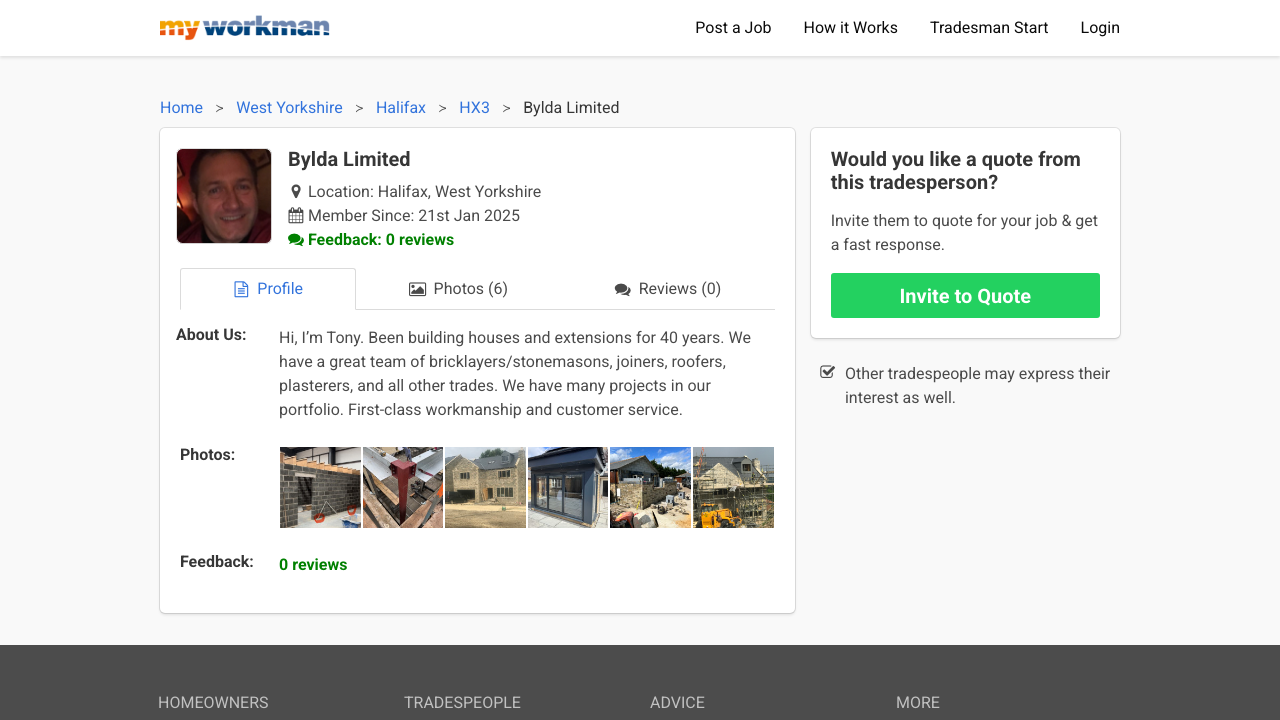 BYLDA LIMITED website preview