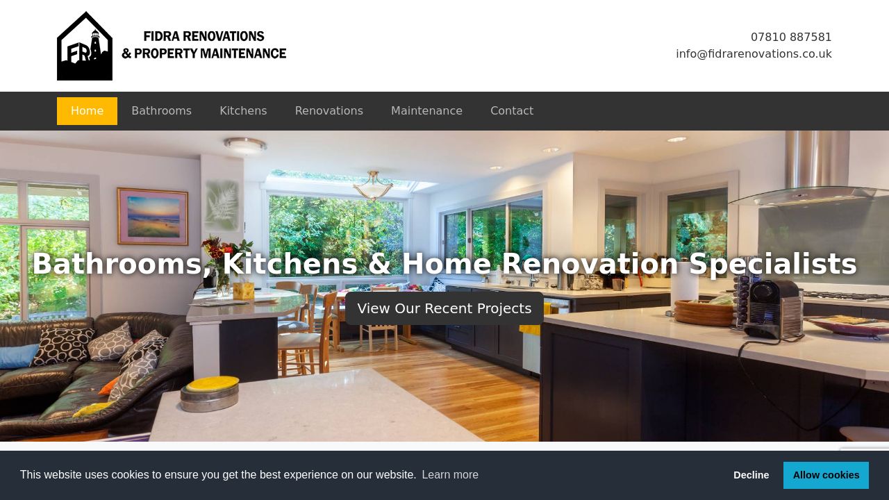 FIDRA RENOVATIONS LTD website preview