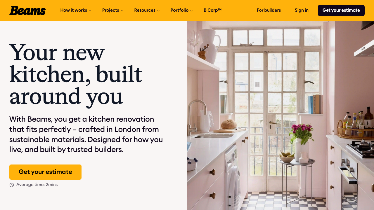 BEAM KITCHENS LTD website preview